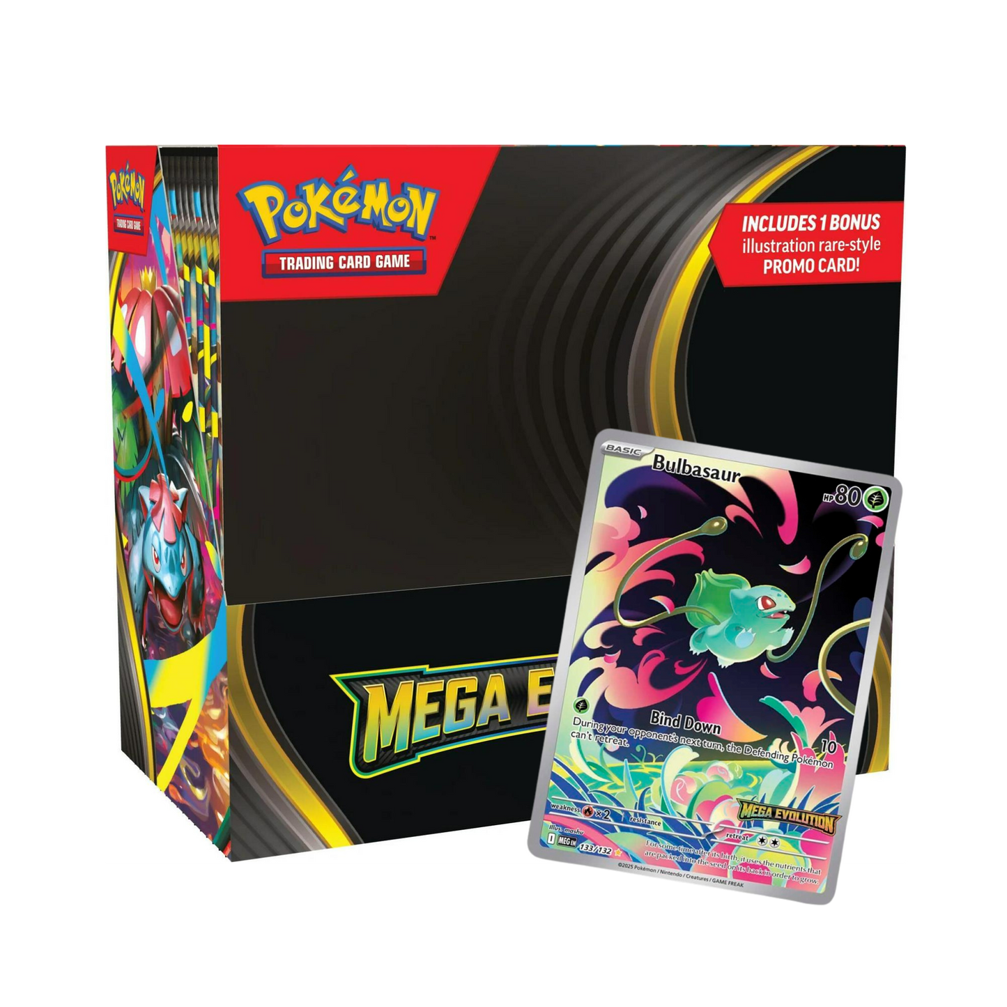 Pokémon trading card game box with a card displayed in front