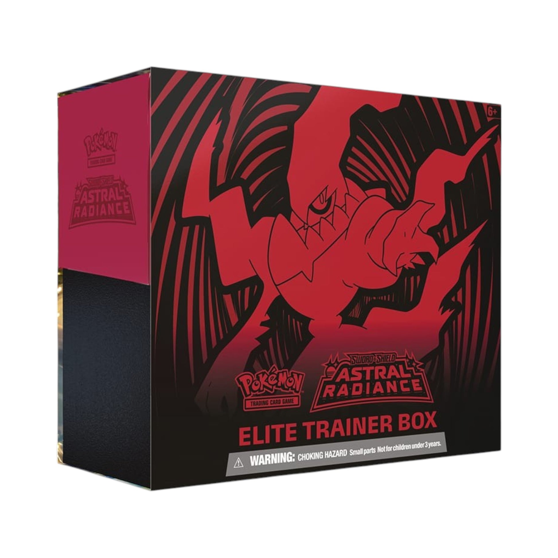 Collectors Pro Shop Caja Elite Trainer Box de Pokémon TCG Astral Radiance, con arte rojo y negro de Darkrai.
